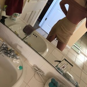 Misguided suede skirt